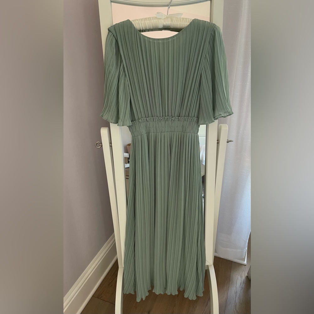 ZARA pleated midi dress